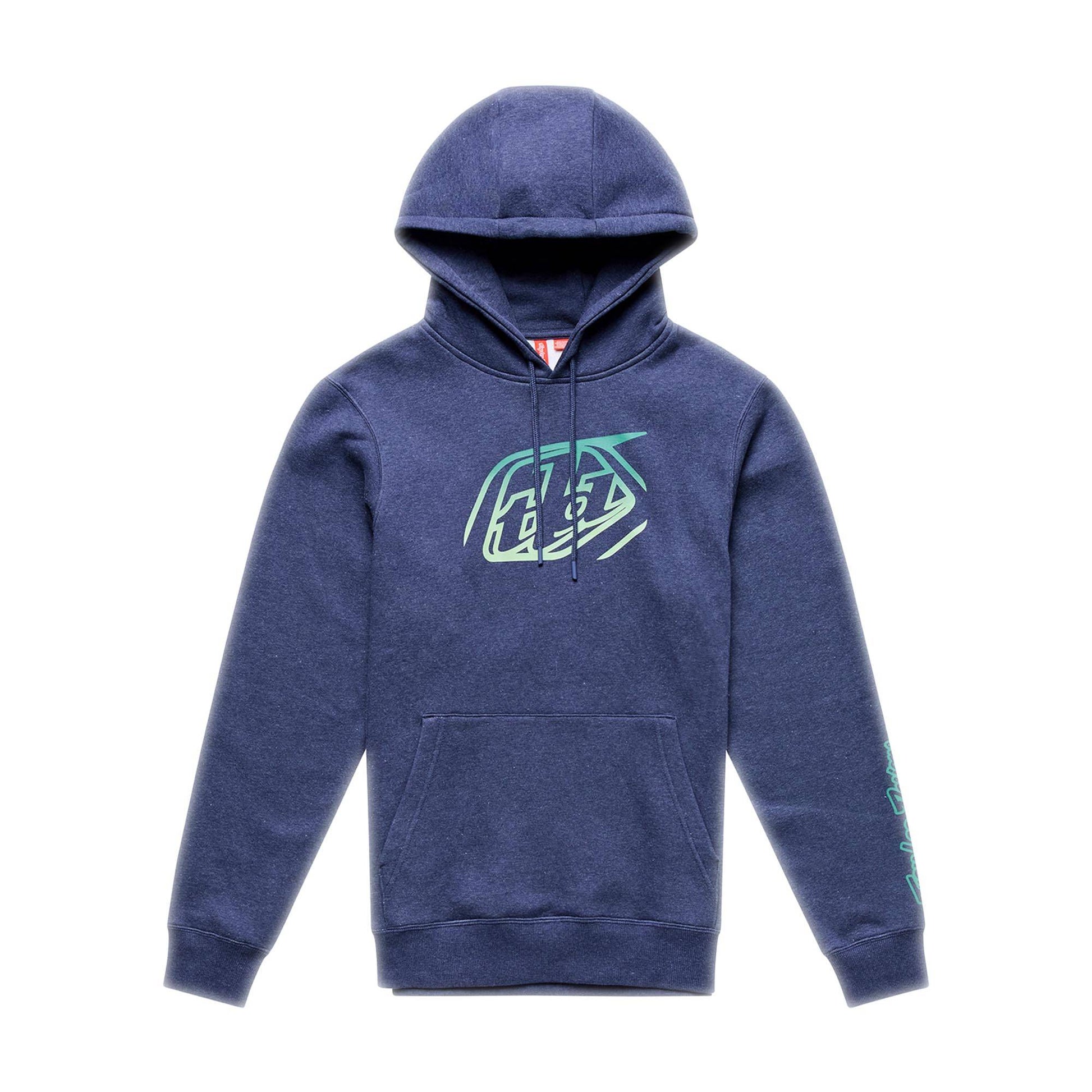 Troy Lee Designs Badge Pullover Hoodie 2026-S-Navy Heather-BRINK
