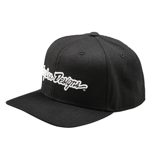 Troy Lee Designs Curved Snapback Hat 2026-One Size-Signature Black-BRINK