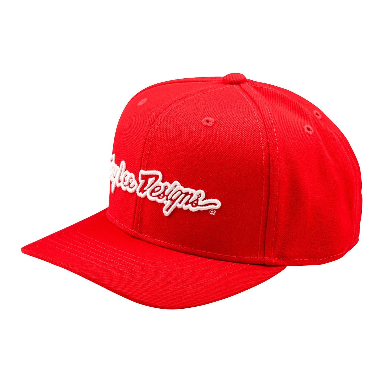 Troy Lee Designs Curved Snapback Hat 2026-One Size-Signature Team Red-BRINK