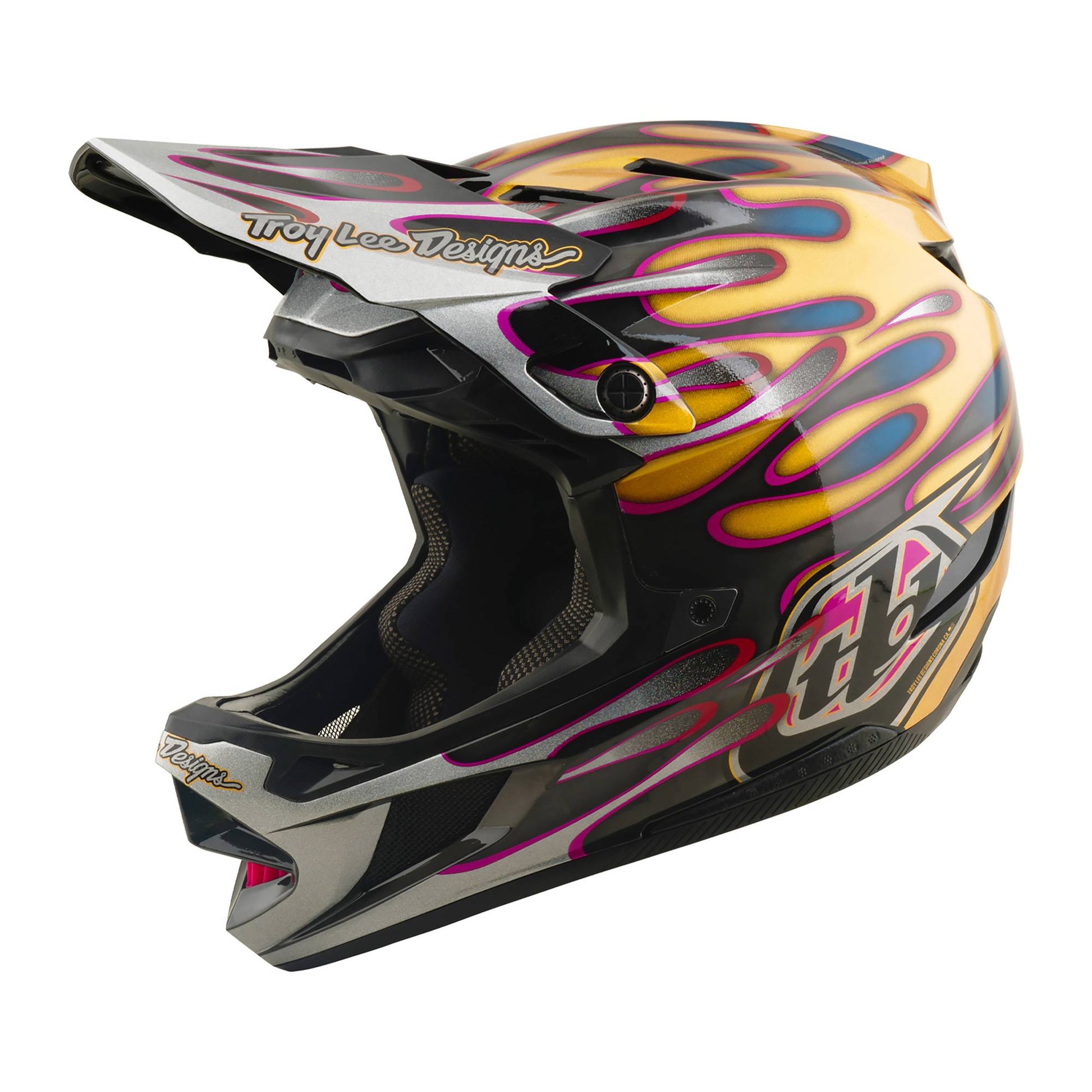 Troy Lee Designs D4 Carbon Helmet 2026-XS-Overspray Gold / Black-BRINK