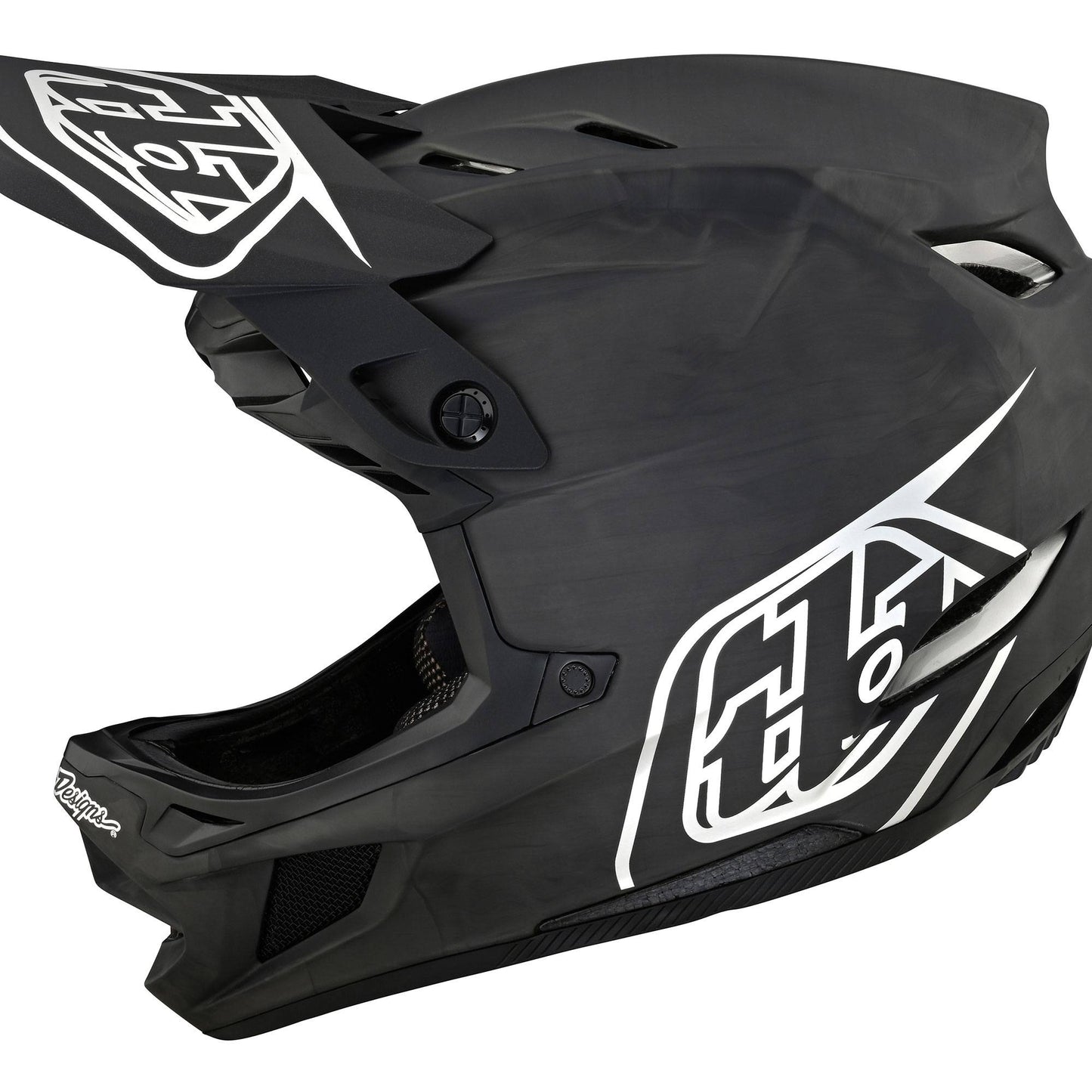 Troy Lee Designs D4 Carbon Helmet 2026-XS-Stealth Black / Silver-BRINK