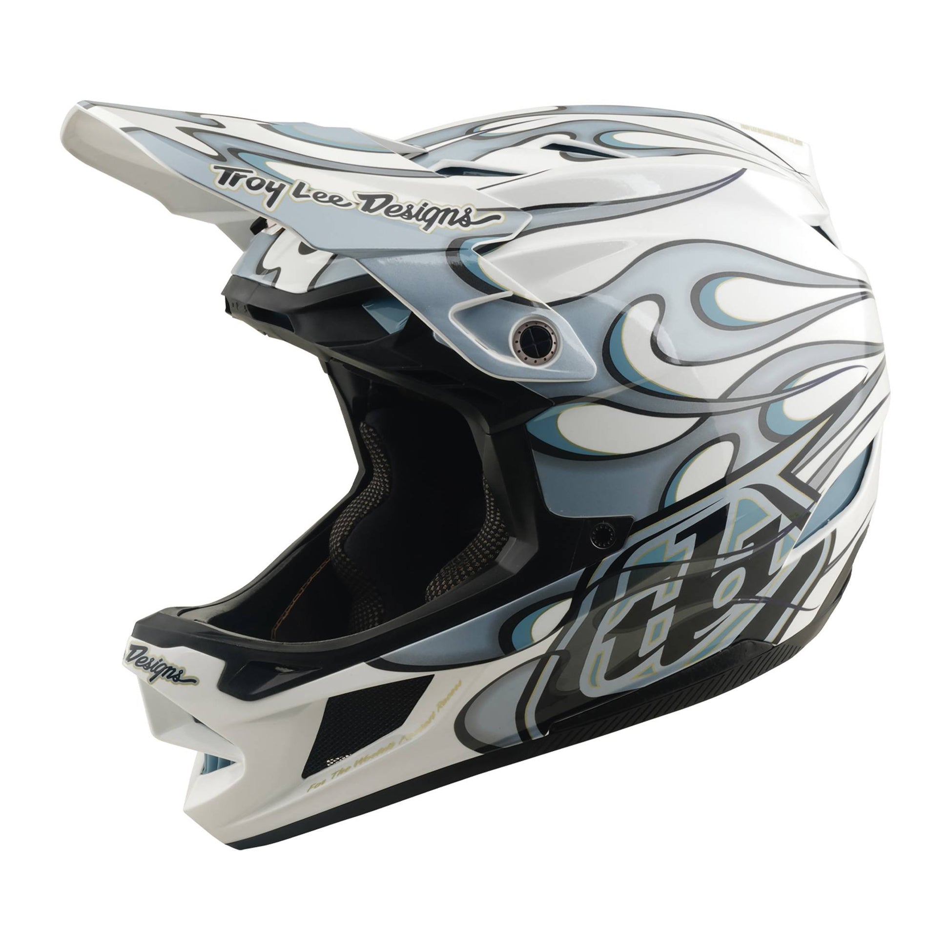 Troy Lee Designs D4 Composite Helmet 2026-XS-Torched White / Silver-BRINK