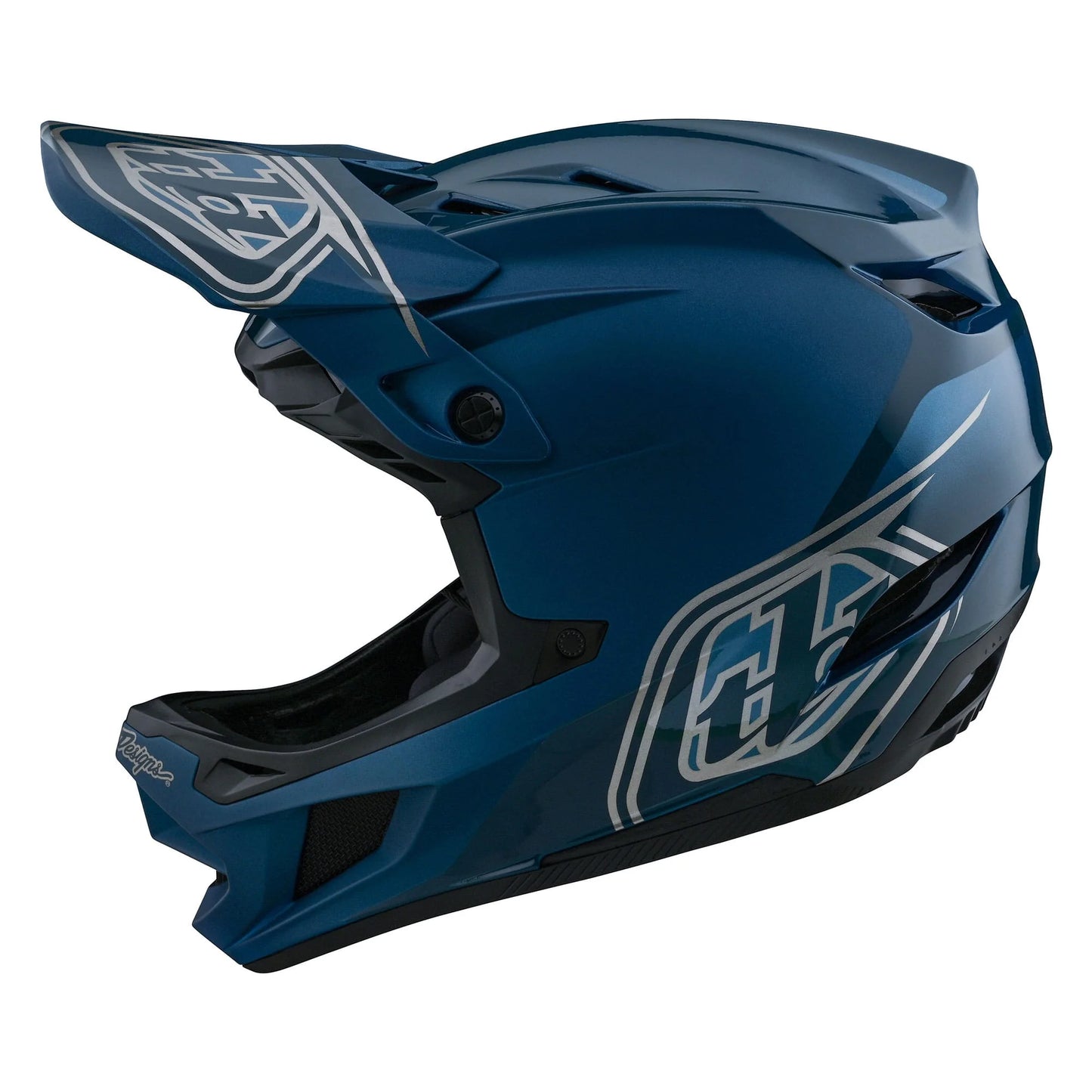 Troy Lee Designs D4 Polyacrylite Helmet 2024-XS-Shadow Blue-BRINK