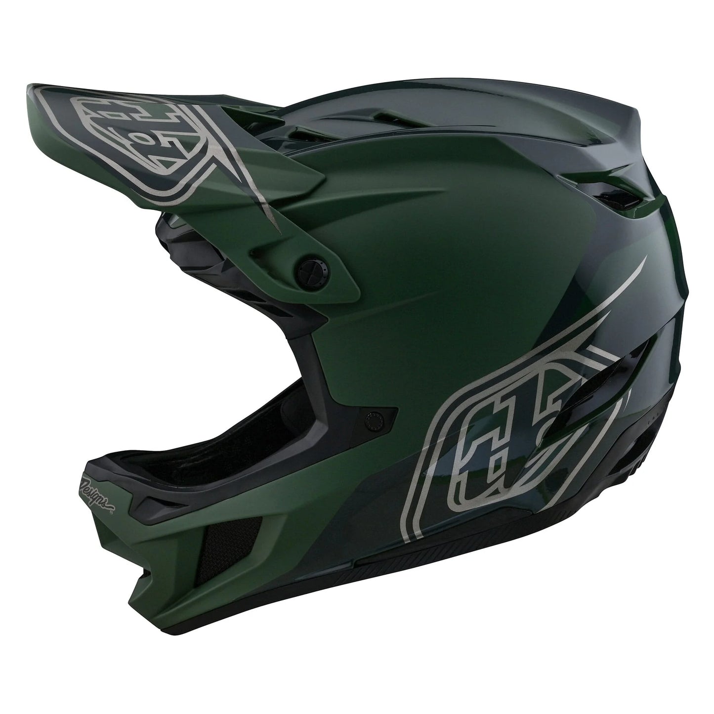 Troy Lee Designs D4 Polyacrylite Helmet 2024-XS-Shadow Olive-BRINK