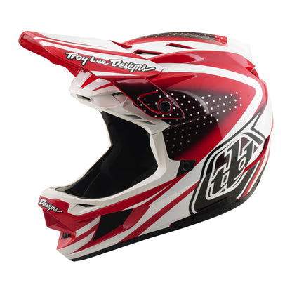 Troy Lee Designs D4 Polyacrylite Helmet 2026-XS-The Line Fire / White-BRINK