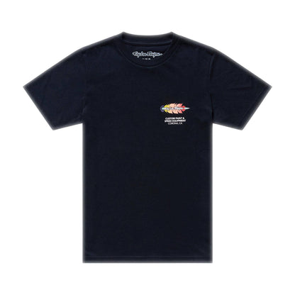 Troy Lee Designs Feathers Youth SS Tee 2026-S-Black / Black-BRINK