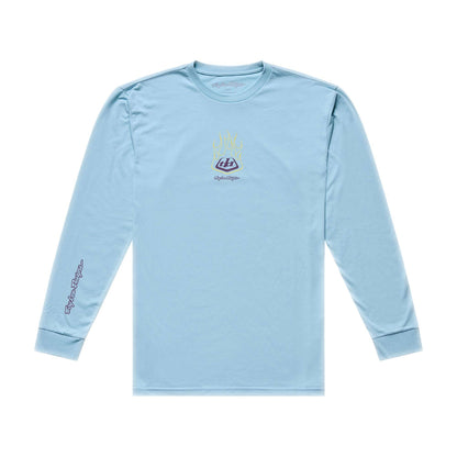 Troy Lee Designs Flame2 LS Tee 2026-S-Dawn Blue-BRINK