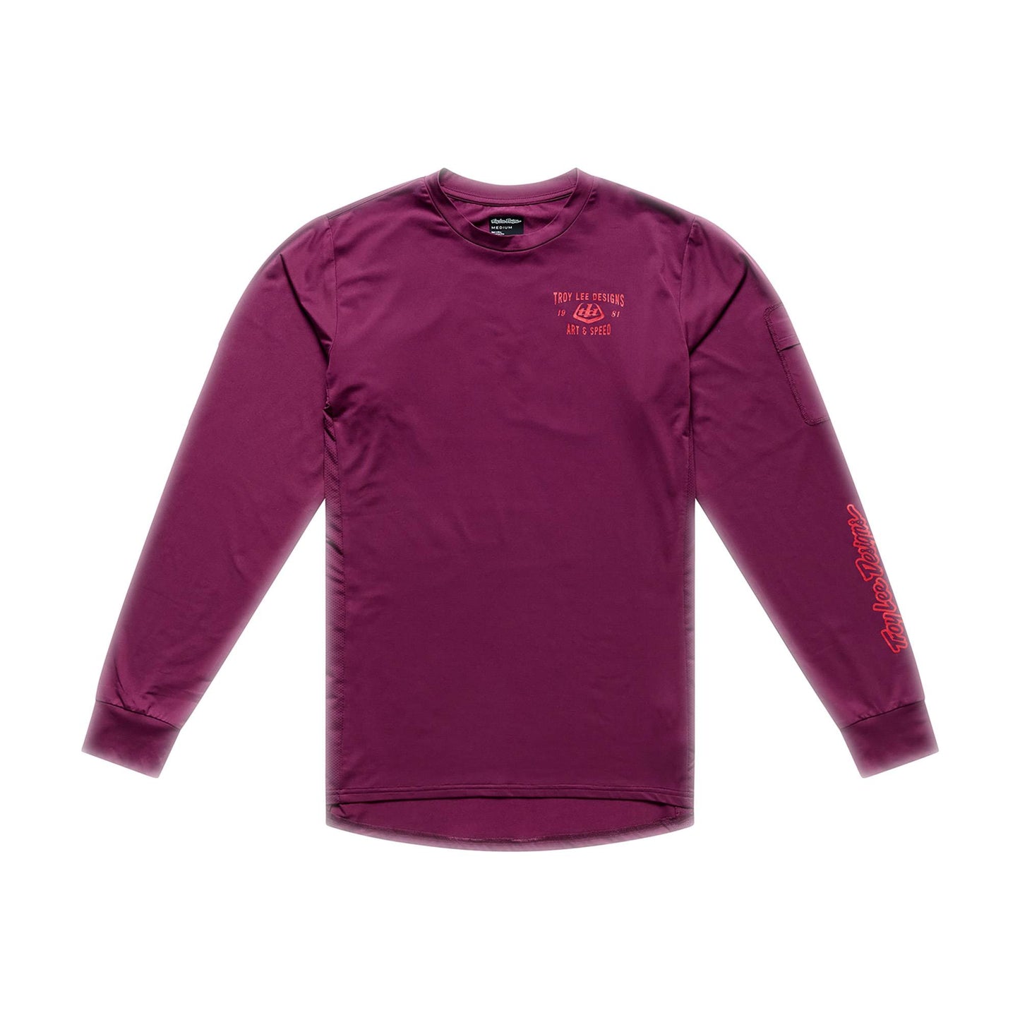 Troy Lee Designs Ruckus Ride LS Tee 2026-S-Lockdown Sangria-BRINK
