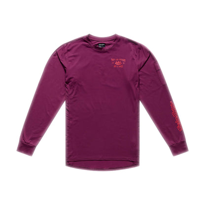 Troy Lee Designs Ruckus Ride LS Tee 2026-S-Lockdown Sangria-BRINK