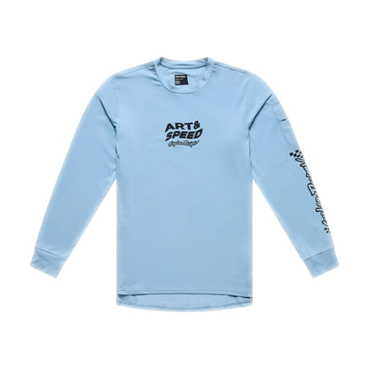 Troy Lee Designs Ruckus Ride LS Tee 2026-S-Waves Dawn Blue-BRINK