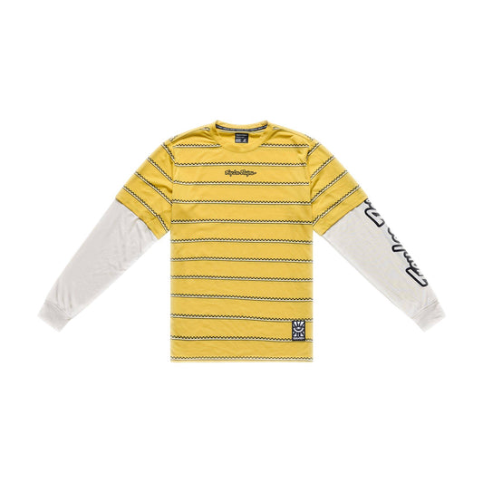 Troy Lee Designs Skyline Fakie Ride LS Tee 2026-S-Stripe Butter-BRINK