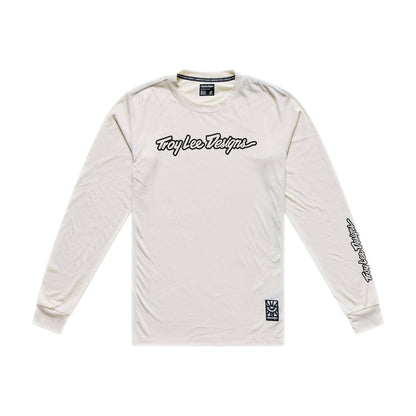 Troy Lee Designs Skyline Ride LS Tee 2026-S-Signature Pumice-BRINK