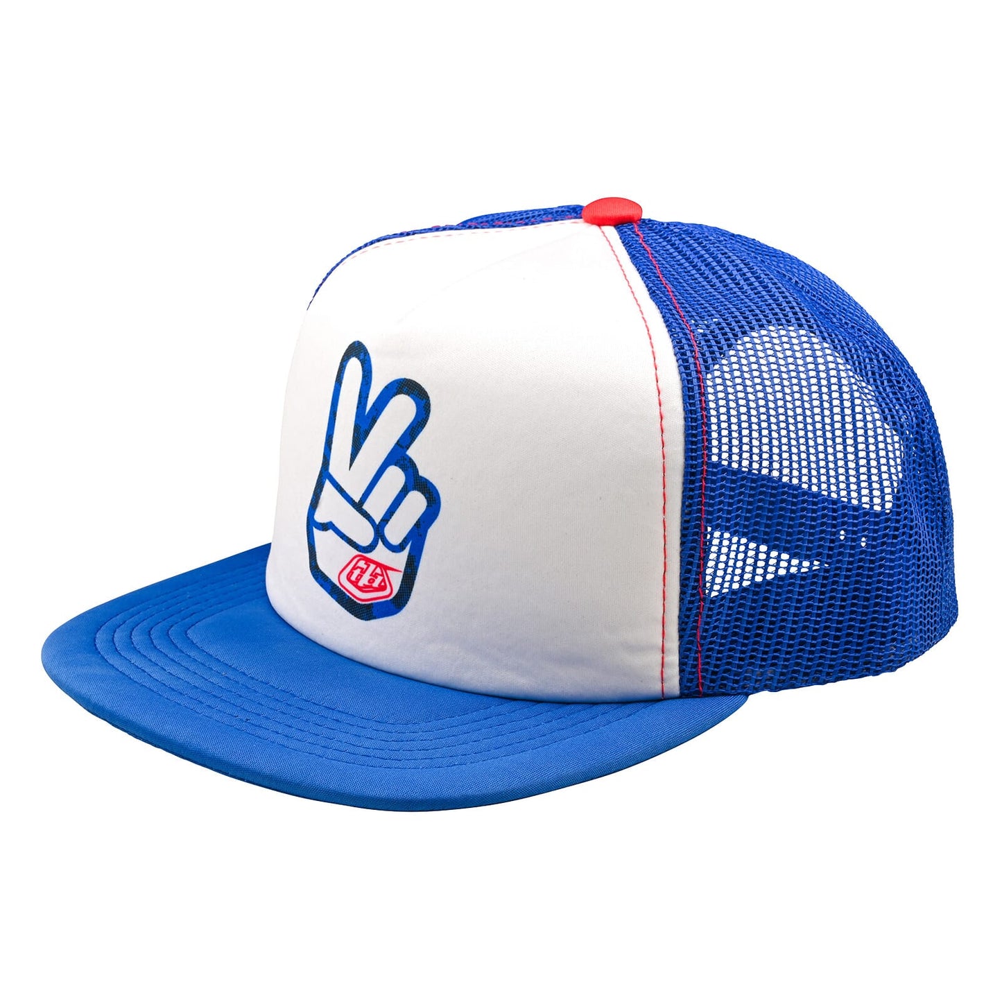 Troy Lee Designs Trucker Snapback 2025-One Size-Peace Out White / Blue-BRINK