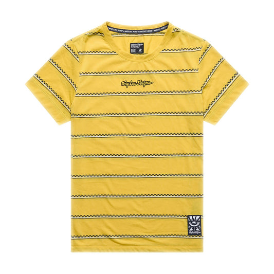 Troy Lee Designs Womens Lilium Ride SS Tee 2026-XS-Checked Out Butter-BRINK