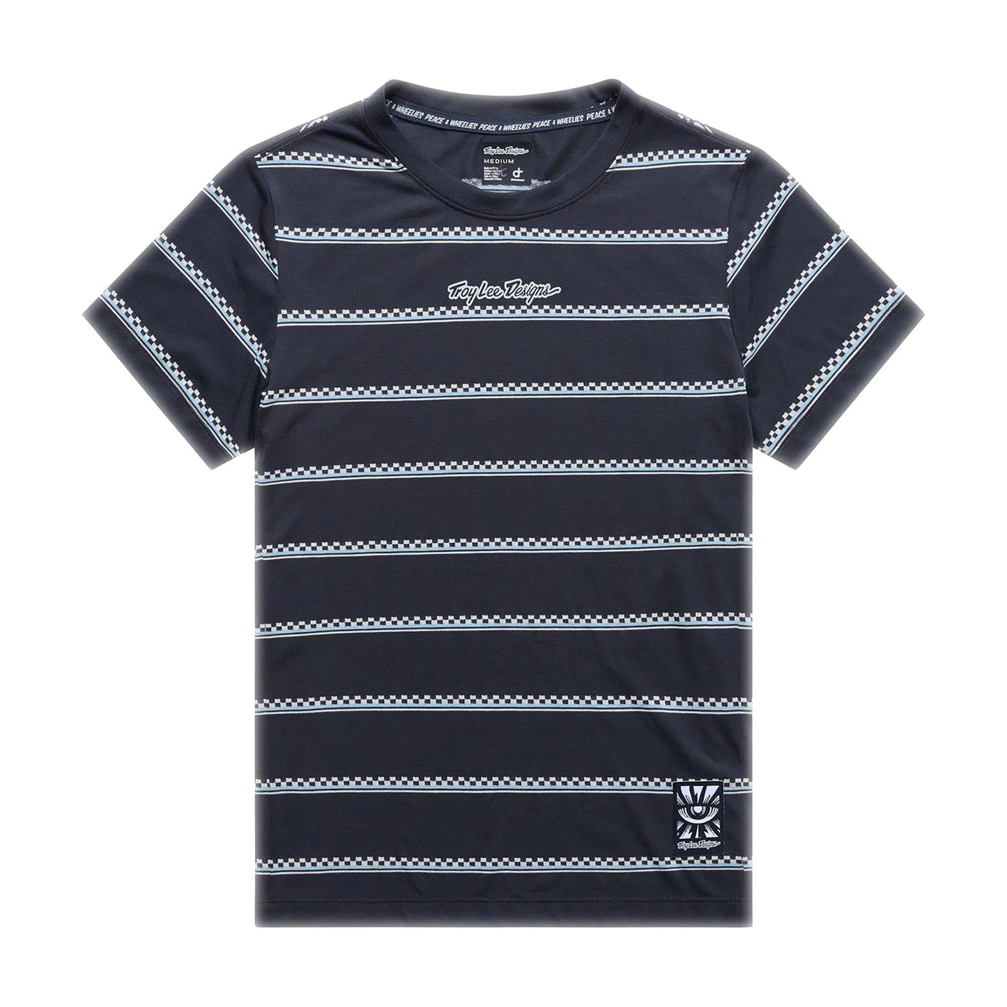Troy Lee Designs Womens Lilium Ride SS Tee 2026-XS-Checked Out Carbon-BRINK