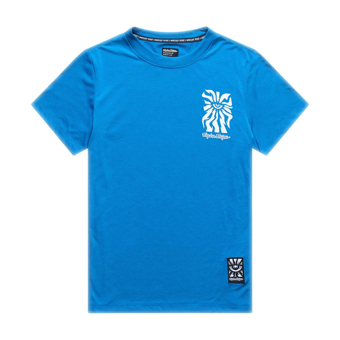 Troy Lee Designs Womens Lilium Ride SS Tee 2026-XS-One Eye Aero Blue-BRINK