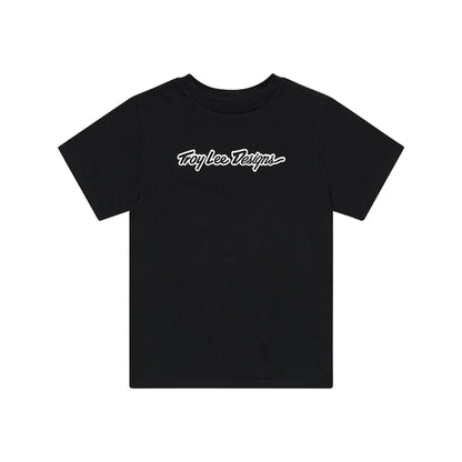 Troy Lee Designs Womens SS Tee 2026-S-Signature Black-BRINK