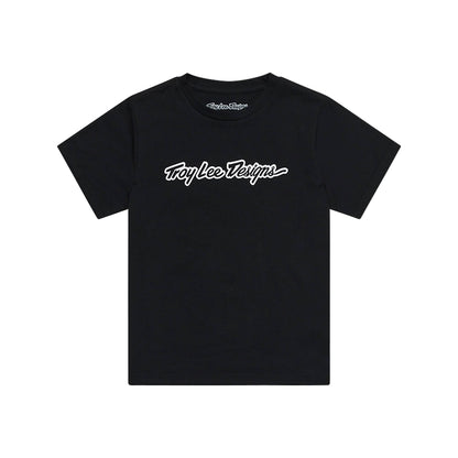 Troy Lee Designs Youth SS Tee 2026-S-Signature Black-BRINK