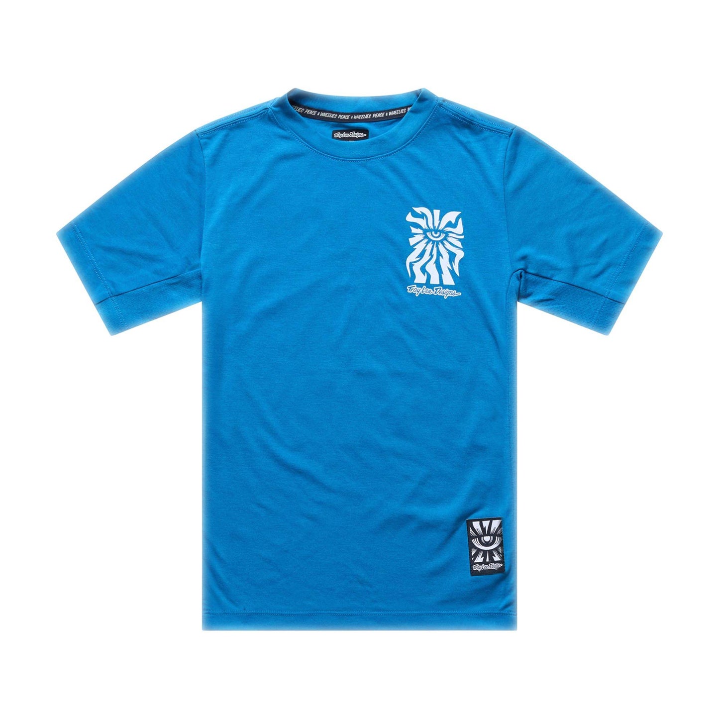Troy Lee Designs Youth Skyline Ride SS Tee 2026-XS-One Eye Aero Blue-BRINK