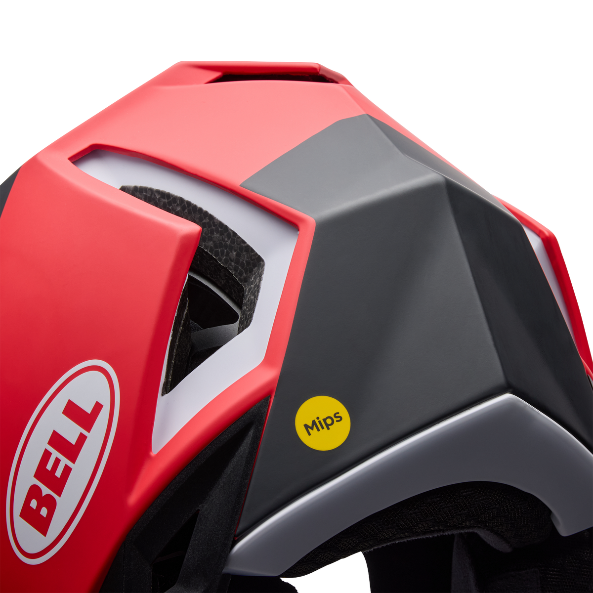 Bell Full-10 Mips Helmet - Level Set - White/Red - image 8 (38144-077)