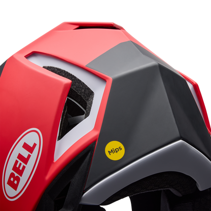 Bell Full-10 Mips Helmet - Level Set - White/Red - image 8 (38144-077)