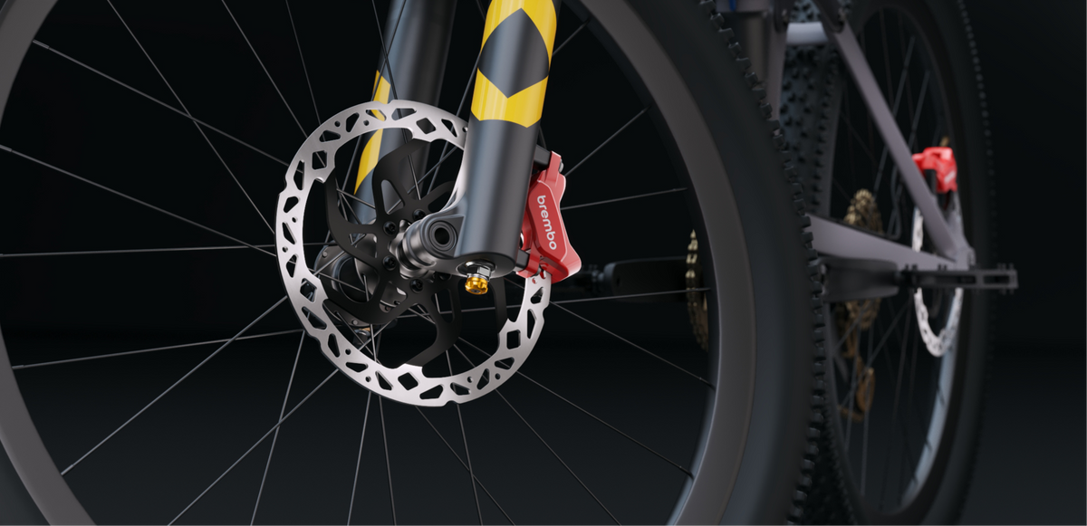 Brembo GR-PRO disc rotor and caliper fitted to a bike