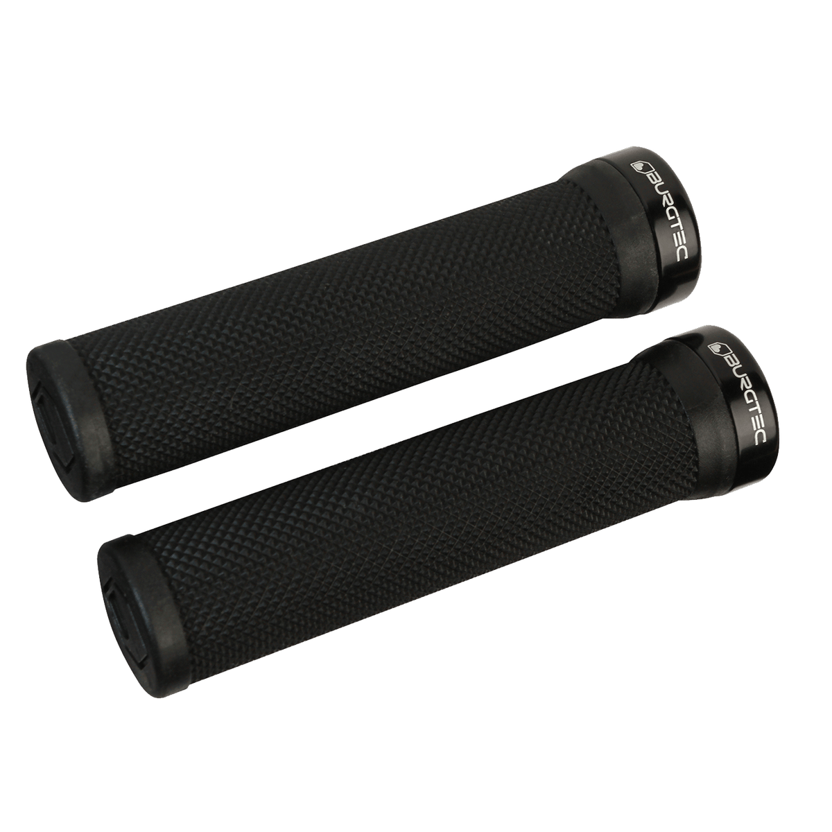 Burgtec Bartender grips showing the knurled surface and single inner collars