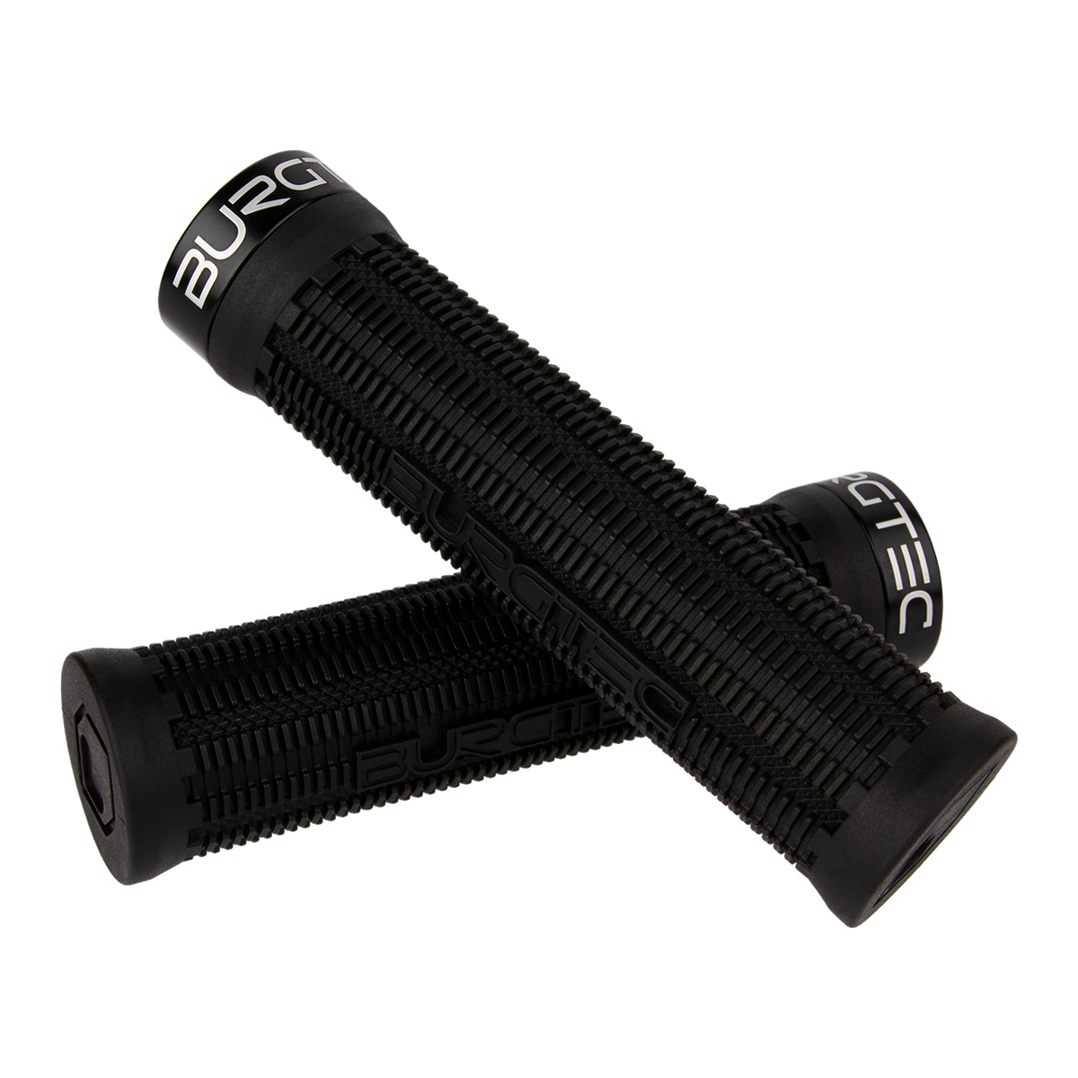 Burgtec Bartender Pro Greg Minnaar grips showing the textured rubber and inner collars