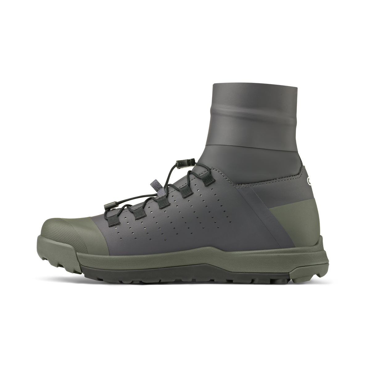 Crankbrothers Mallet Trail Speed Lace Seal Shoes in Dark Grey / Forest, inner side view