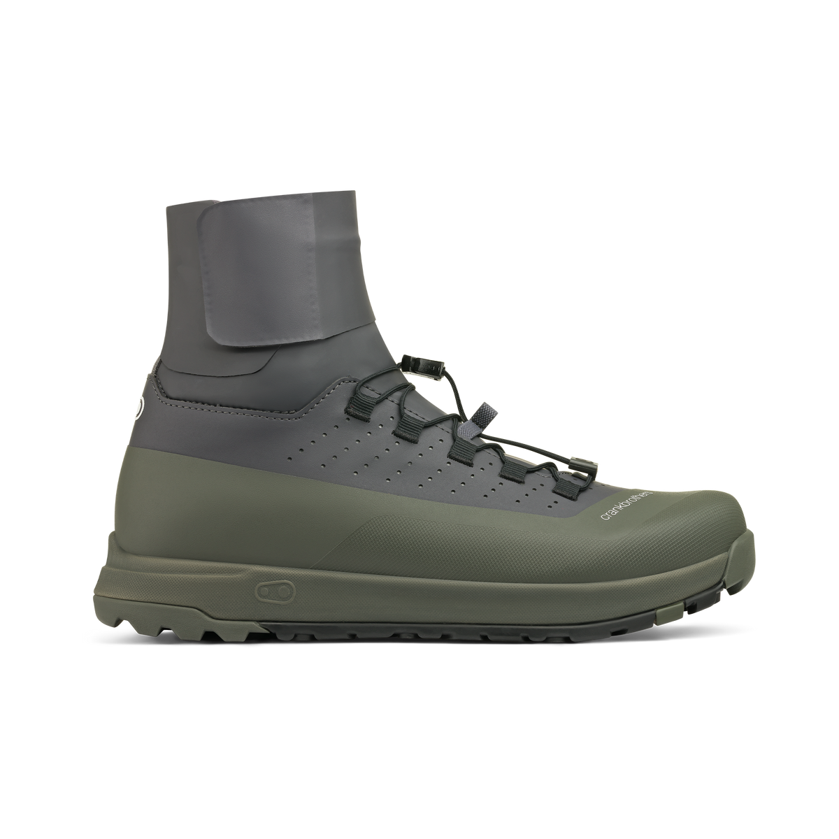 Crankbrothers Mallet Trail Speed Lace Seal Shoes in Dark Grey / Forest, outer side view