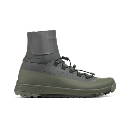 Crankbrothers Stamp Trail Speed Lace Seal Shoes in Dark Grey / Forest, outer side view