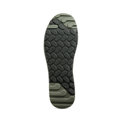Crankbrothers Stamp Trail Speed Lace Seal Shoes in Dark Grey / Forest, outsole view
