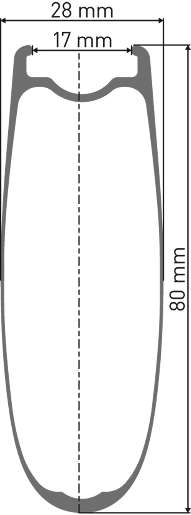 DT Swiss ARC - rim cross-section diagram
