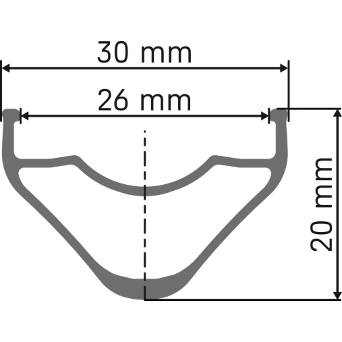 DT Swiss G - rim cross-section diagram