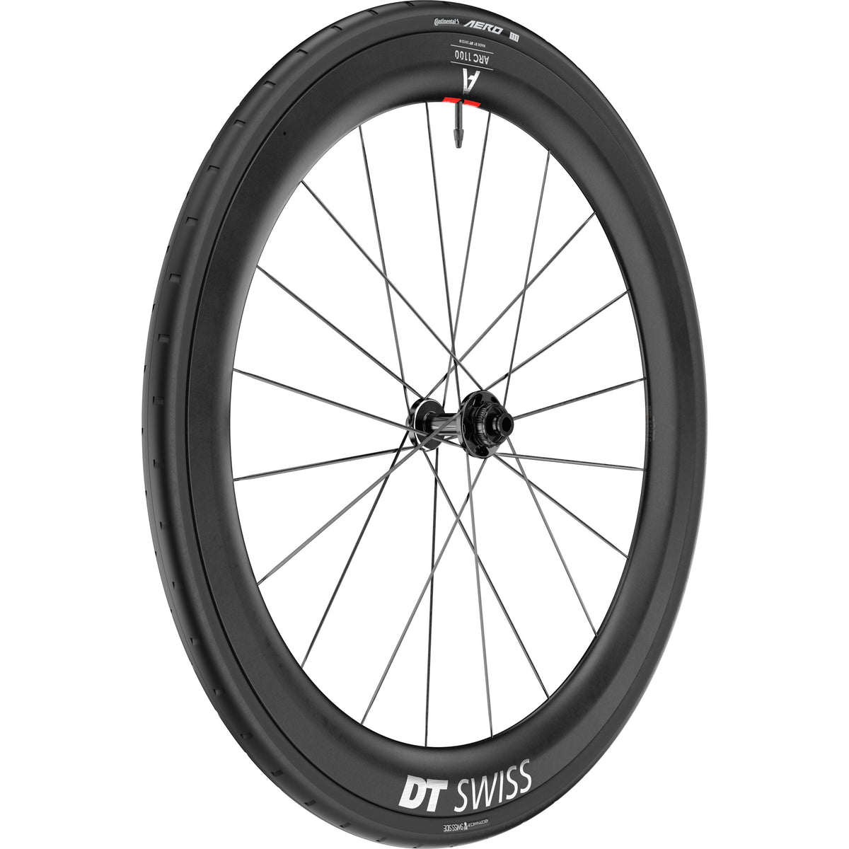 DT Swiss ARC 1100 DICUT Gen 3 55 x 22 mm Clincher WTS with Tyre Front Wheel - product view