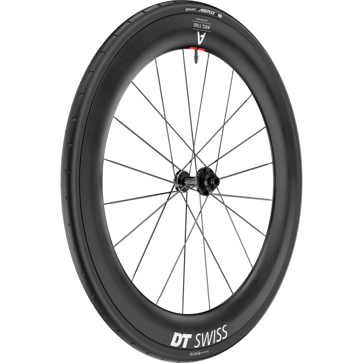 DT Swiss ARC 1100 DICUT Gen 3 65 x 22 mm Clincher WTS with Tyre Front Wheel - product view