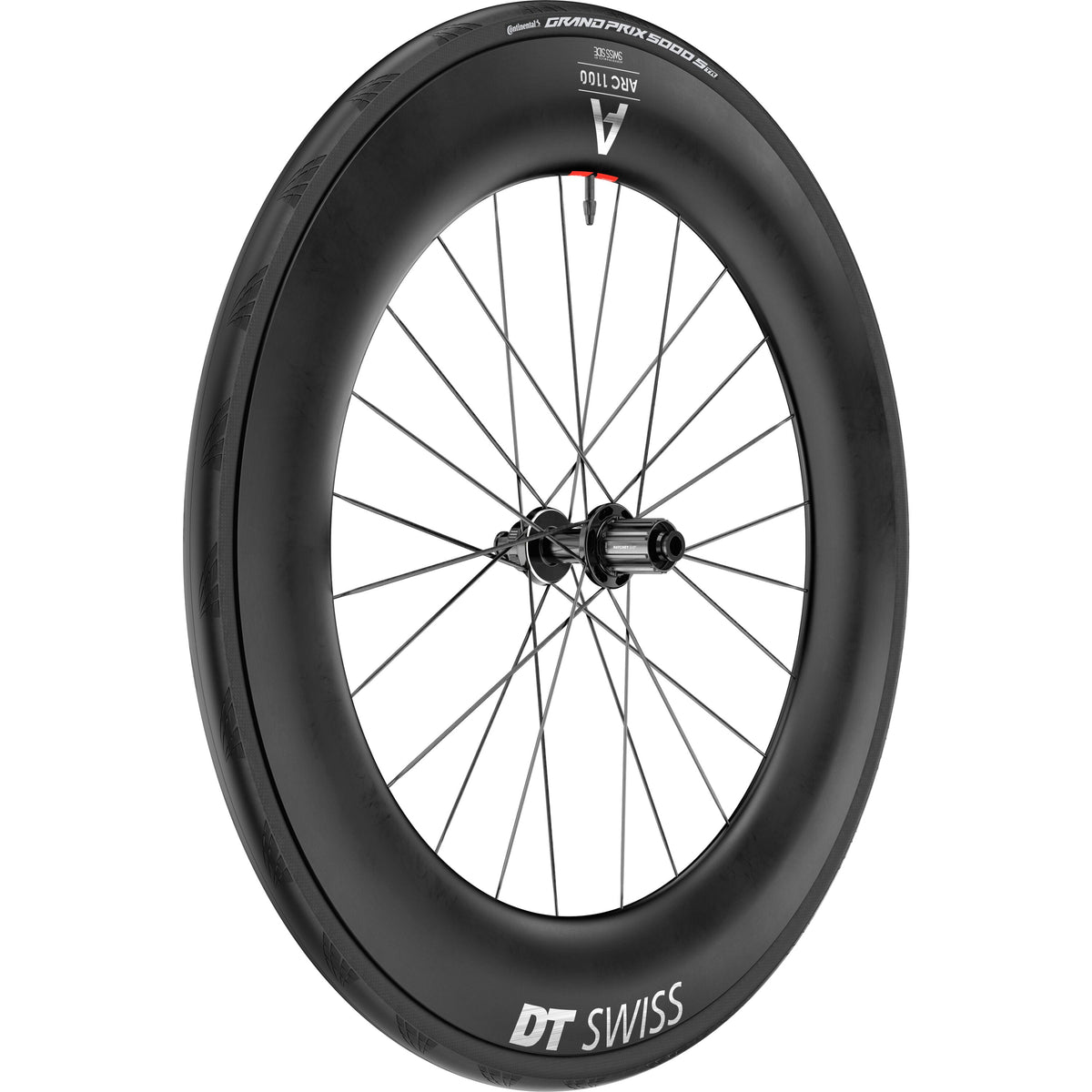 DT Swiss ARC 1100 DICUT Gen 3 85 x 22 mm Clincher Ratchet EXP WTS with Tyre Rear Wheel - product view