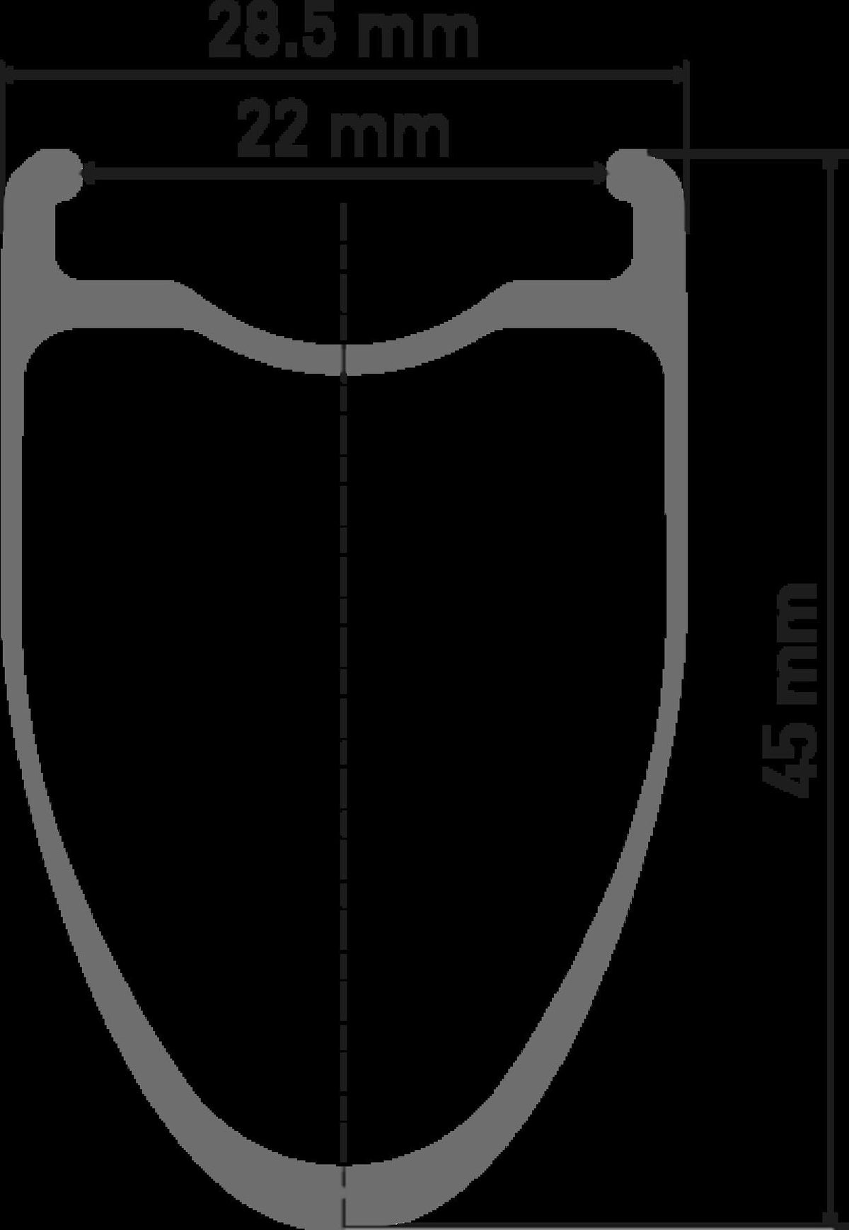 DT Swiss ERC - rim cross-section diagram