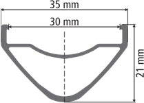 DT Swiss XM 481 Rim - technical diagram