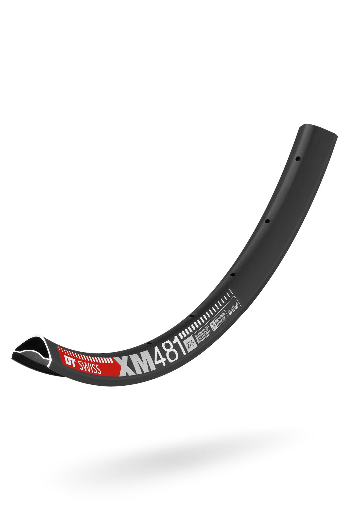 DT Swiss XM 481 27.5-inch rim section illustrating the shared rim profile