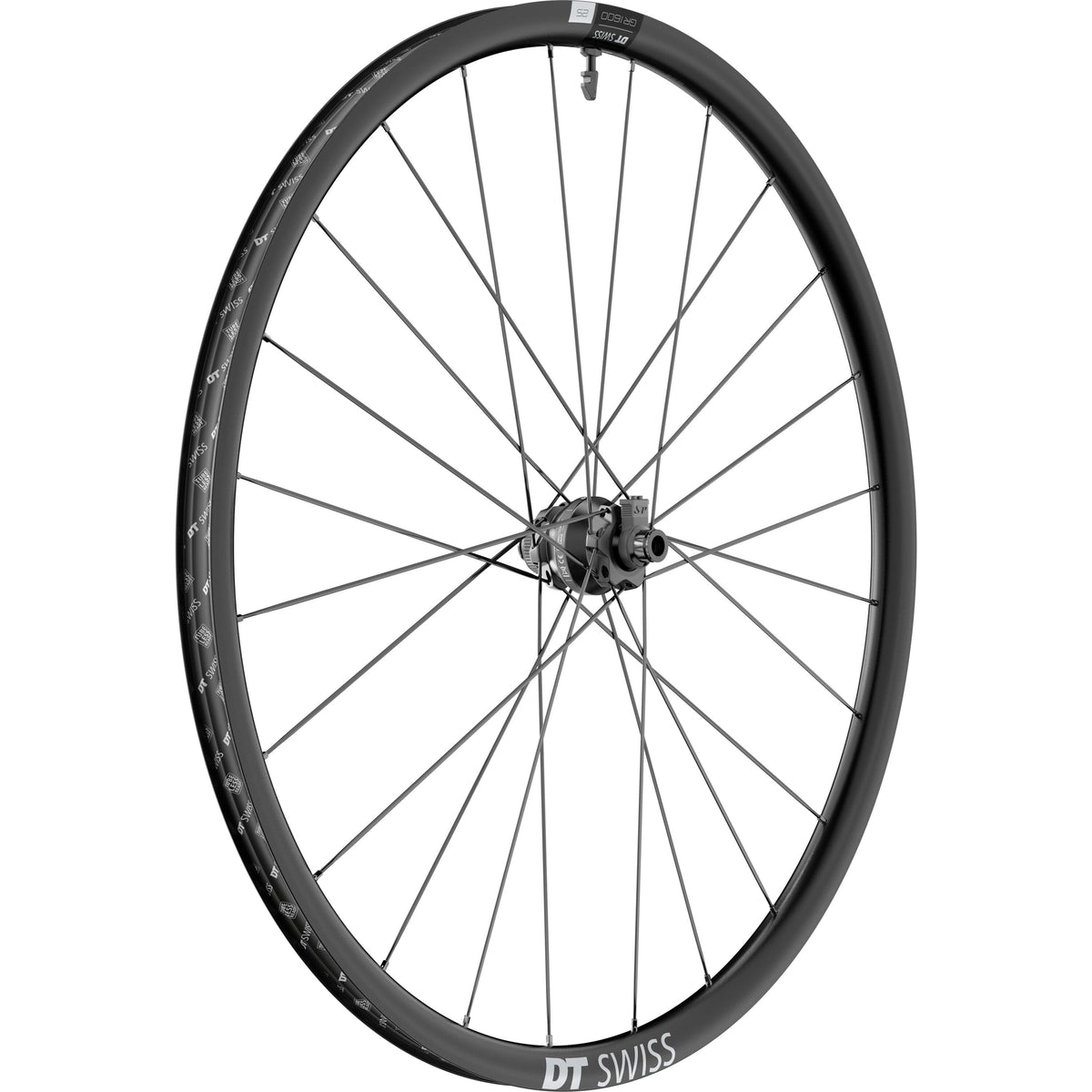 DT Swiss GR 1600 SPLINE 25 x 24 mm Clincher Dynamo Front Wheel - product view
