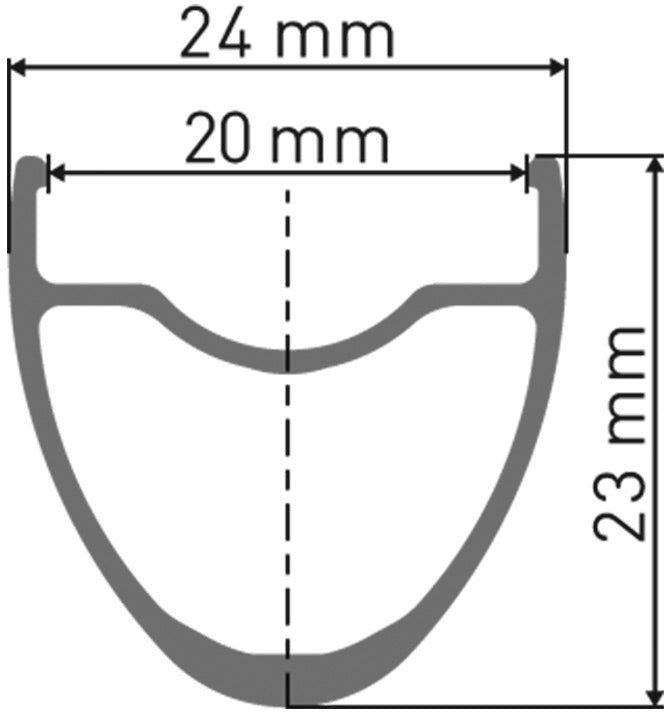 DT Swiss R 470 DB Rim - technical diagram