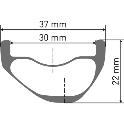 DT Swiss XMC - rim cross-section diagram