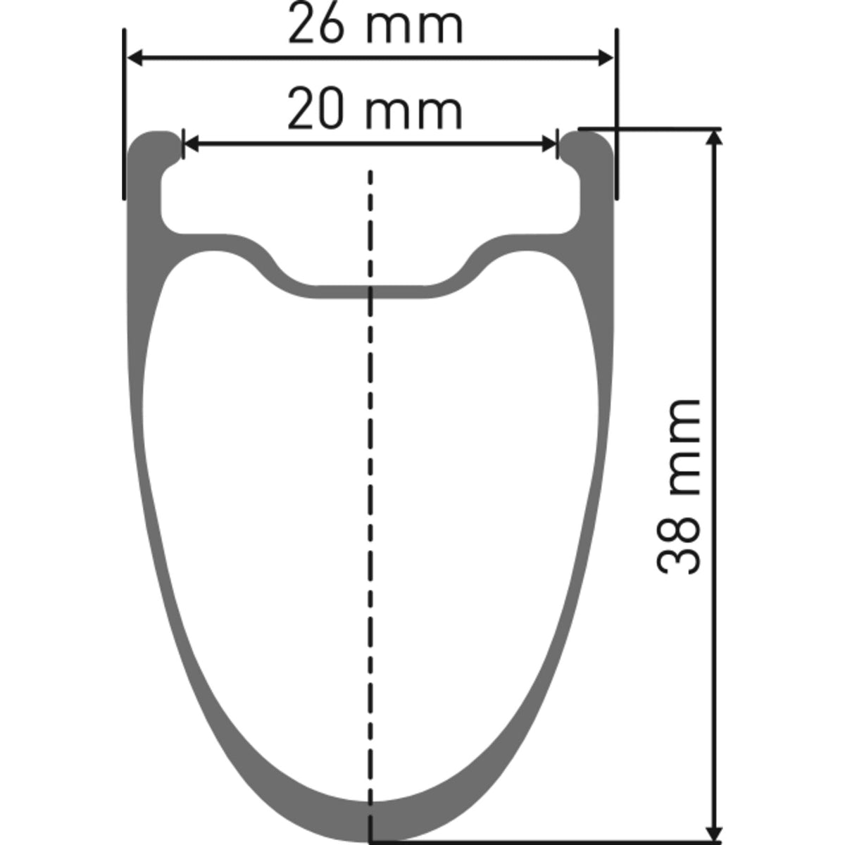 DT Swiss ARC 1100 DICUT 38 x 20 mm Clincher Ratchet EXP Rear Wheel - A Profile For Your Route
