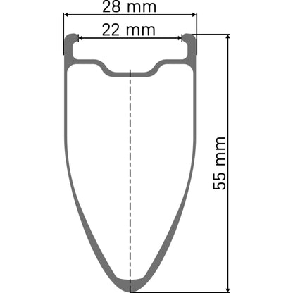 DT Swiss ARC - rim cross-section diagram