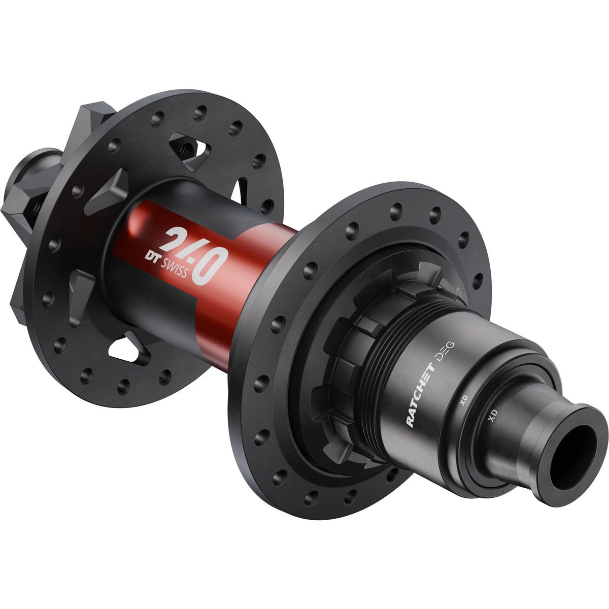 DT Swiss 240 Ratchet DEG DF J-Bend 6-Bolt Rear Hub - product view