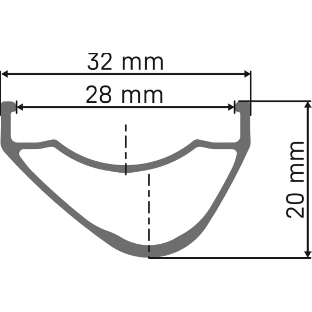 DT Swiss XR 421 Rim - technical diagram