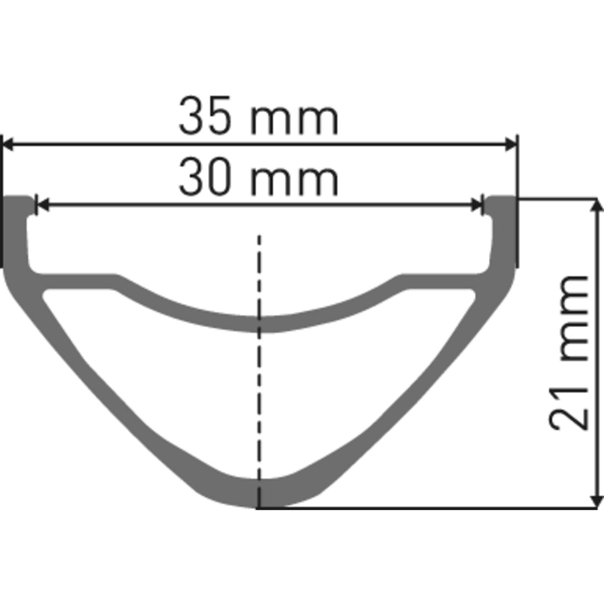 DT Swiss - rim cross-section diagram