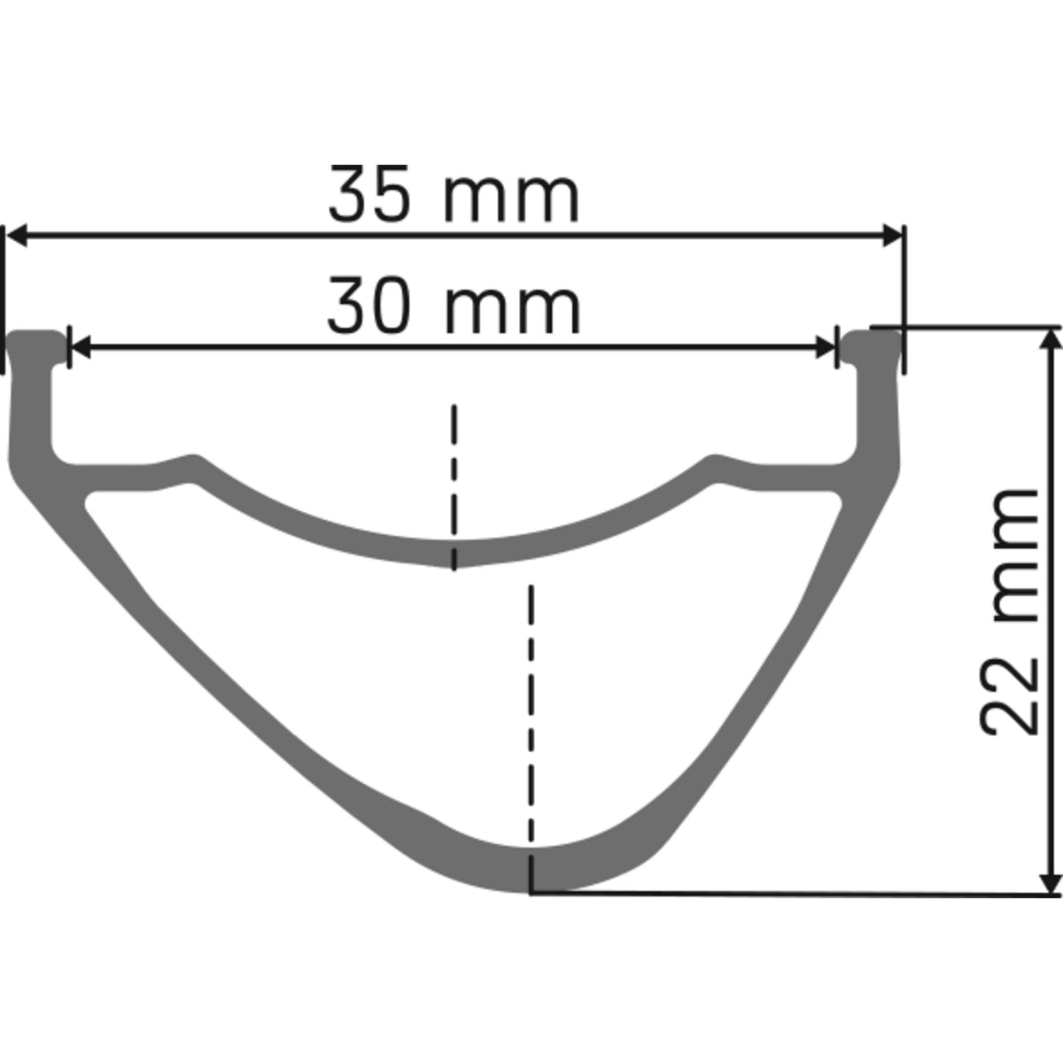 DT Swiss - rim cross-section diagram