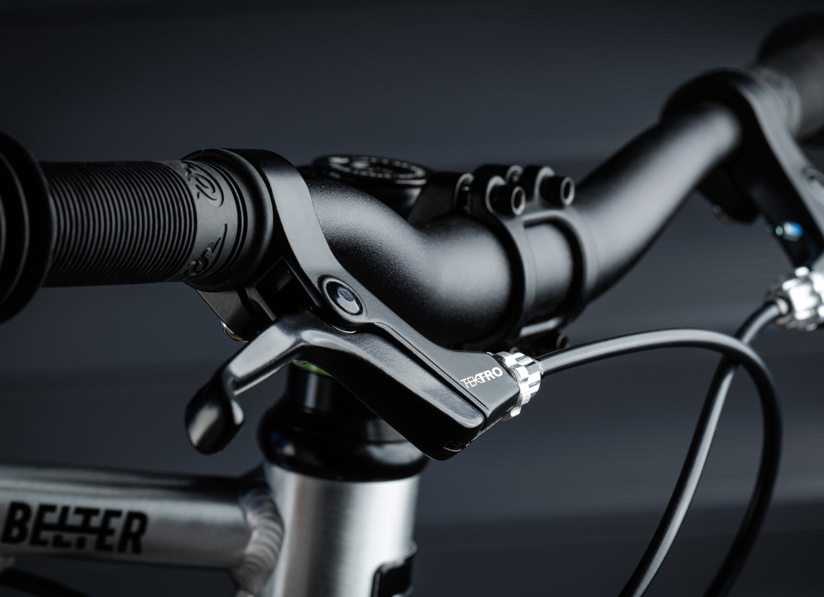 Early Rider Belter 14 in Brushed Aluminium - Tektro brake lever and ribbed grip